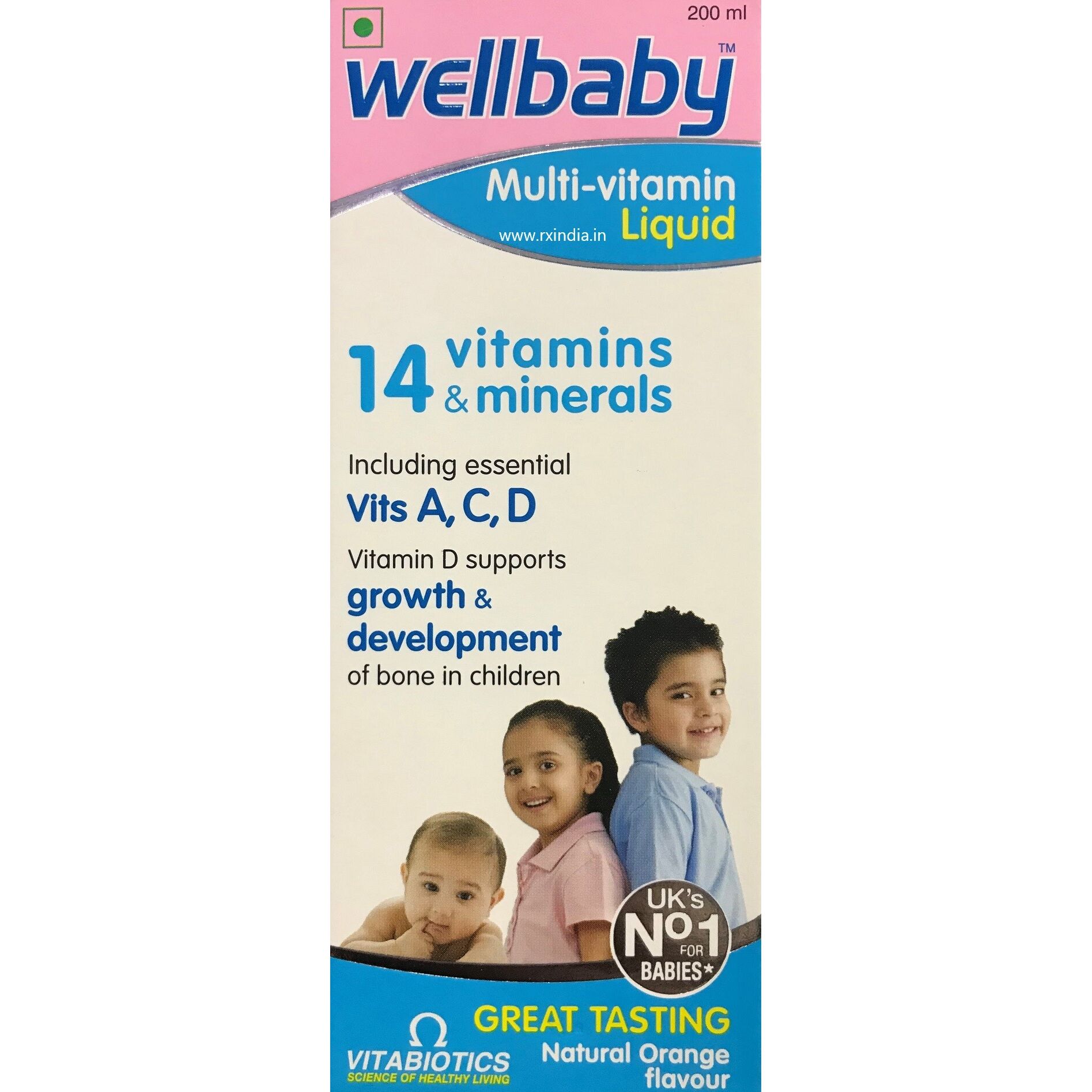 Buy Wellbaby MultiVitamin Liquid Syrup 200 ml Online at