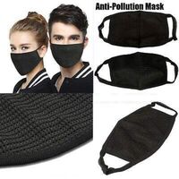 Black Reusable Washable Anti-Pollution Anti-Bacterial 3 Layer Cotton Face Mask