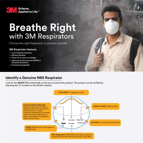 3M 8210 N95 Mask Particulate Respirator