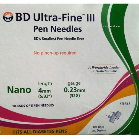 BD Ultra-Fine III Pen Needles 32g 4mm