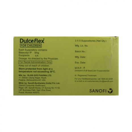 Dulcoflex 5mg Suppository for Children