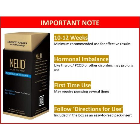 NEUD Natural Hair Inhibitor for Men & Women