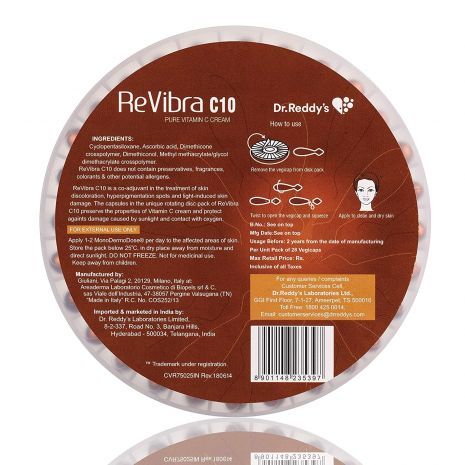 Revibra C10 Pure Bioactive Vitamin C Cream 28 Vegicaps