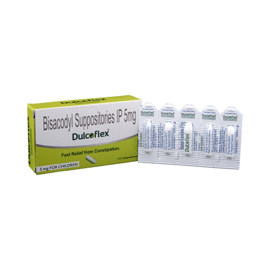 Buy Dulcoflex 5mg Suppository for Children, Pack of 5 Online at