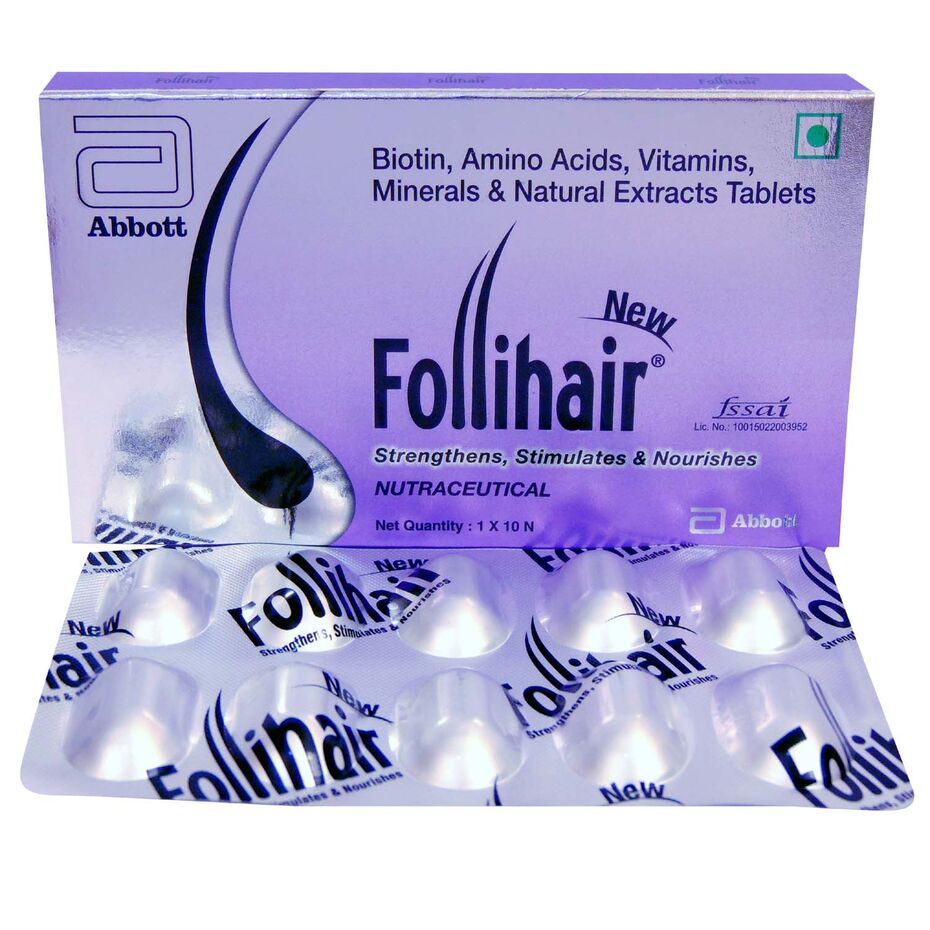 Buy New Follihair 10 Tablets Pack For Hair Growth with Biotin, Vitamins