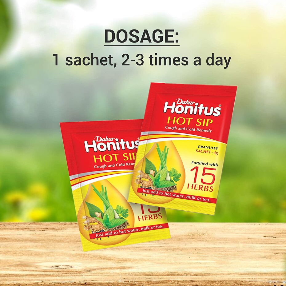 Buy Dabur Honitus Hot Sip Ayurvedic Kaadha (4gm Each) Pack of 30 Sachets Online at
