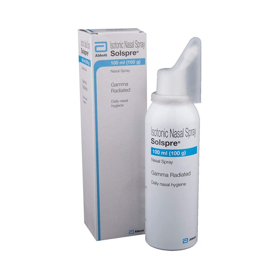 Buy Solspre Isotonic Nasal Spray 100 ml Sodium Chloride 0.9 w/w Online