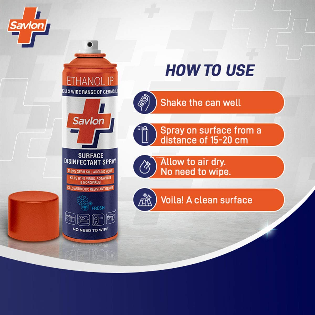 Buy Savlon Surface Disinfectant Spray, For Hard & Soft Surfaces, 170g